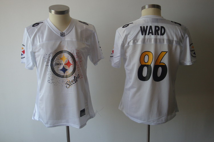 Steelers #86 Hines Ward White 2011 Women's Fem Fan Stitched NFL Jersey - Click Image to Close